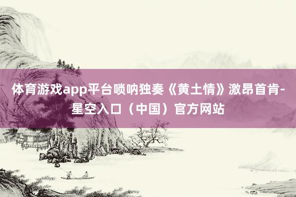 体育游戏app平台唢呐独奏《黄土情》激昂首肯-星空入口（中国）官方网站