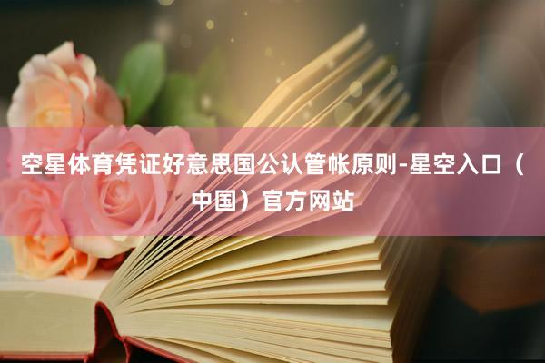 空星体育凭证好意思国公认管帐原则-星空入口（中国）官方网站
